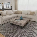 Mesa de centro cuadrada Royal Hampton Tokyo Inspired de 36 pulgadas de madera de mango, hecha a mano con elegante acabado gris arenado y patas cónicas