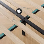 Estructura de cama tapizada con cabecero ajustable, resistente, sin ruido, no necesita somier