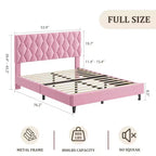 Estructura de cama tapizada con cabecero ajustable, resistente, sin ruido, no necesita somier