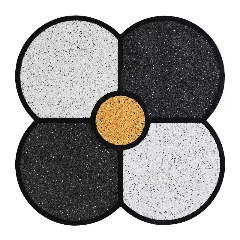 Christopher Knight Home Audrey Mesa Auxiliar Moderna con Diseño de Trébol de Cuatro Hojas de Resina con Acabado de Piedra y Base de Madera