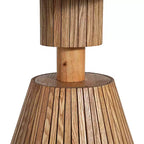 Christopher Knight Home Audrey Mesa Auxiliar Moderna con Diseño de Trébol de Cuatro Hojas de Resina con Acabado de Piedra y Base de Madera