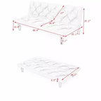 MAYEERTY Sofá cama biplaza de terciopelo que se transforma sin problemas para sala de estar, dormitorio, apartamento, negro