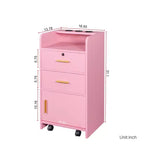 Gabinete de almacenamiento con cerradura para salón de belleza, soporte para secador de pelo, cajón para equipo de estilista
