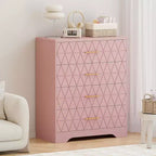 COZONY Cómoda de madera de 4 cajones, organizador de almacenamiento moderno con tiradores metálicos, sinfonier alto para dormitorio, sala de estar o pasillo