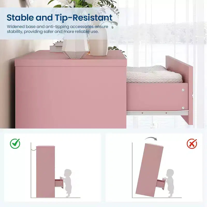 COZONY Cómoda de madera de 4 cajones, organizador de almacenamiento moderno con tiradores metálicos, sinfonier alto para dormitorio, sala de estar o pasillo