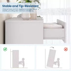 COZONY Cómoda de madera de 4 cajones, organizador de almacenamiento moderno con tiradores metálicos, sinfonier alto para dormitorio, sala de estar o pasillo