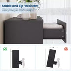 COZONY Cómoda de madera de 4 cajones, organizador de almacenamiento moderno con tiradores metálicos, sinfonier alto para dormitorio, sala de estar o pasillo