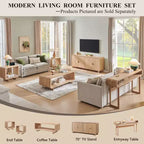 Mesa de centro de 48, mesa de centro moderna con estante de almacenamiento de 2 niveles, mesa rectangular de madera para sala de estar con madera gruesa para sala de estar