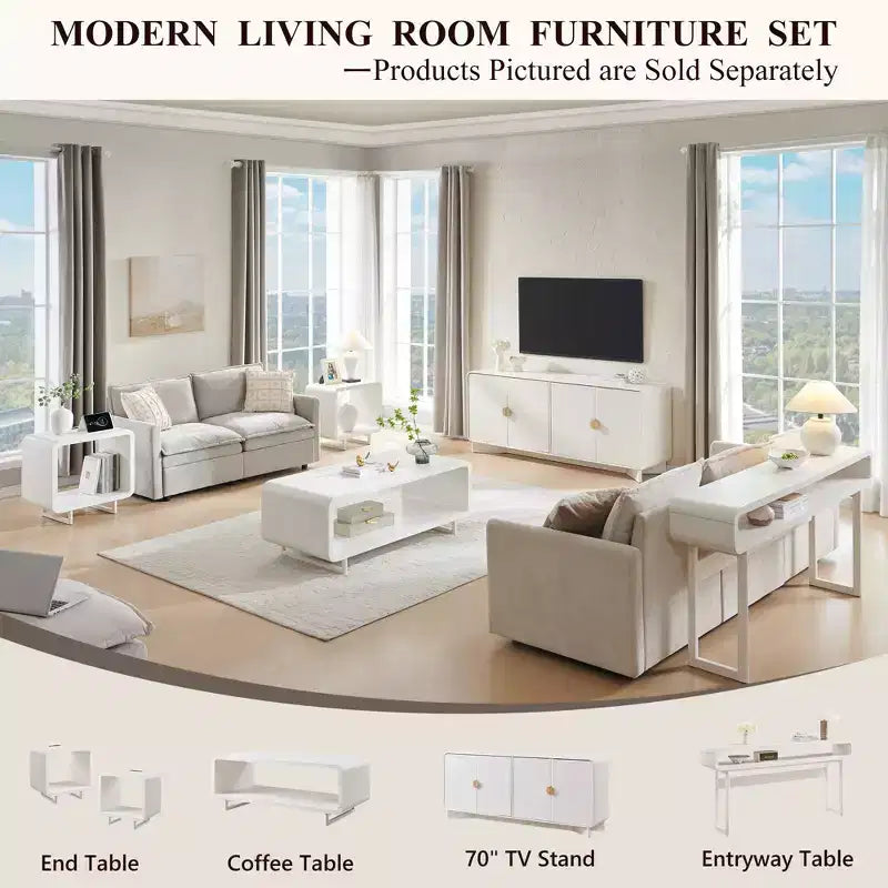 Mesa de centro de 48, mesa de centro moderna con estante de almacenamiento de 2 niveles, mesa rectangular de madera para sala de estar con madera gruesa para sala de estar