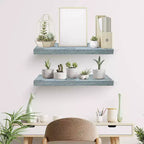 Paquete de 2 estantes de pared flotantes Sorbus (24x9) para dormitorio, decoración, cocina, sala de estar, para trofeos, marcos, estantería