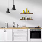 Paquete de 2 estantes de pared flotantes Sorbus (24x9) para dormitorio, decoración, cocina, sala de estar, para trofeos, marcos, estantería