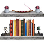 Paquete de 2 estantes de pared flotantes Sorbus (24x9) para dormitorio, decoración, cocina, sala de estar, para trofeos, marcos, estantería