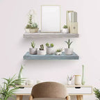 Paquete de 2 estantes de pared flotantes Sorbus (24x9) para dormitorio, decoración, cocina, sala de estar, para trofeos, marcos, estantería
