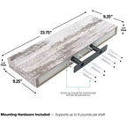 Paquete de 2 estantes de pared flotantes Sorbus (24x9) para dormitorio, decoración, cocina, sala de estar, para trofeos, marcos, estantería