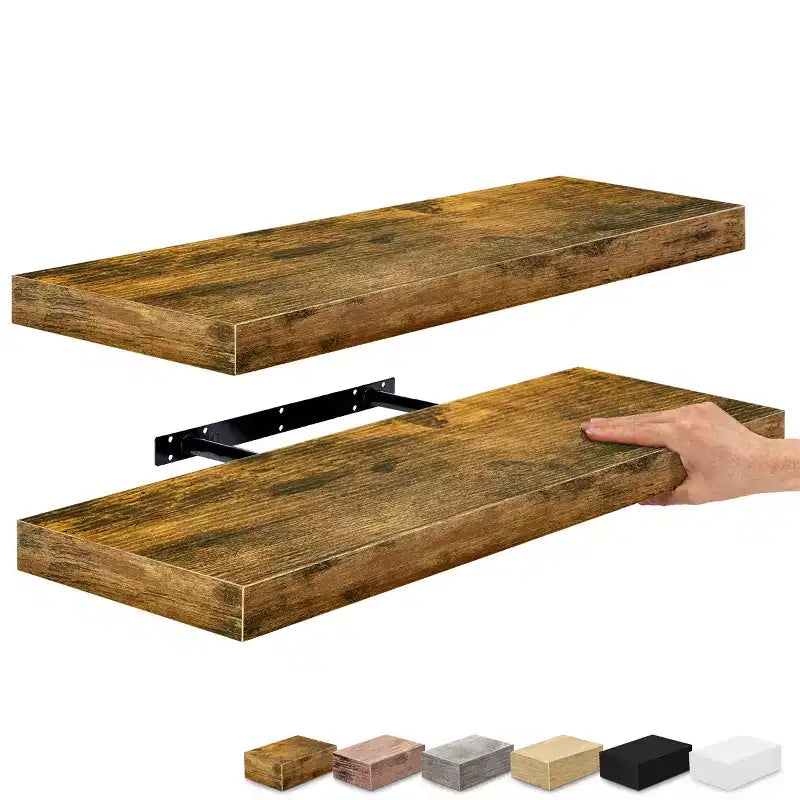 Paquete de 2 estantes de pared flotantes Sorbus (24x9) para dormitorio, decoración, cocina, sala de estar, para trofeos, marcos, estantería