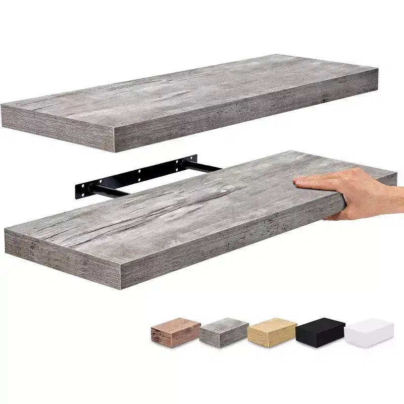 Paquete de 2 estantes de pared flotantes Sorbus (24x9) para dormitorio, decoración, cocina, sala de estar, para trofeos, marcos, estantería