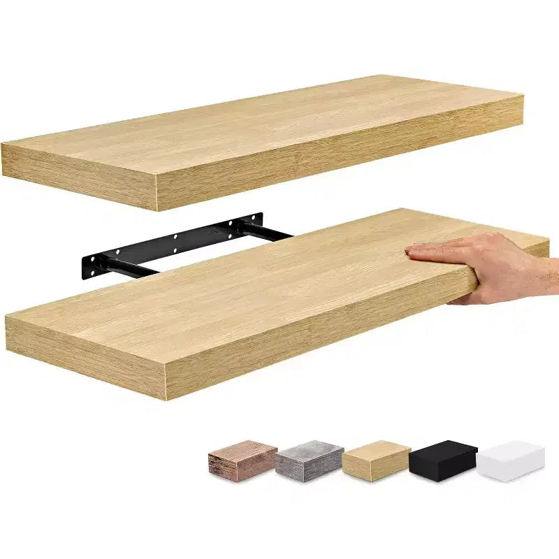 Paquete de 2 estantes de pared flotantes Sorbus (24x9) para dormitorio, decoración, cocina, sala de estar, para trofeos, marcos, estantería