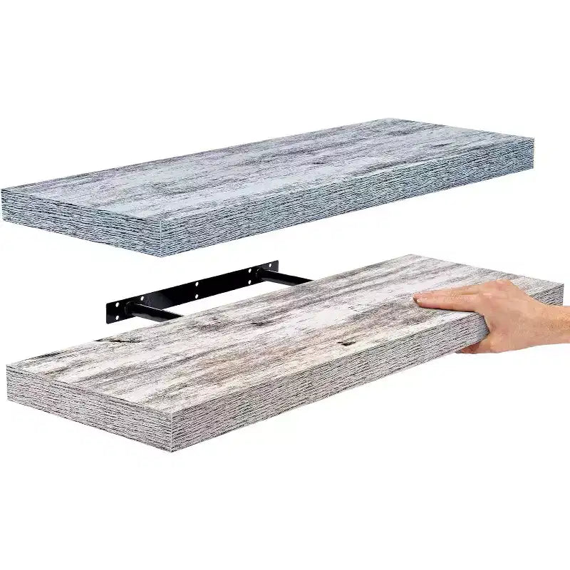 Paquete de 2 estantes de pared flotantes Sorbus (24x9) para dormitorio, decoración, cocina, sala de estar, para trofeos, marcos, estantería