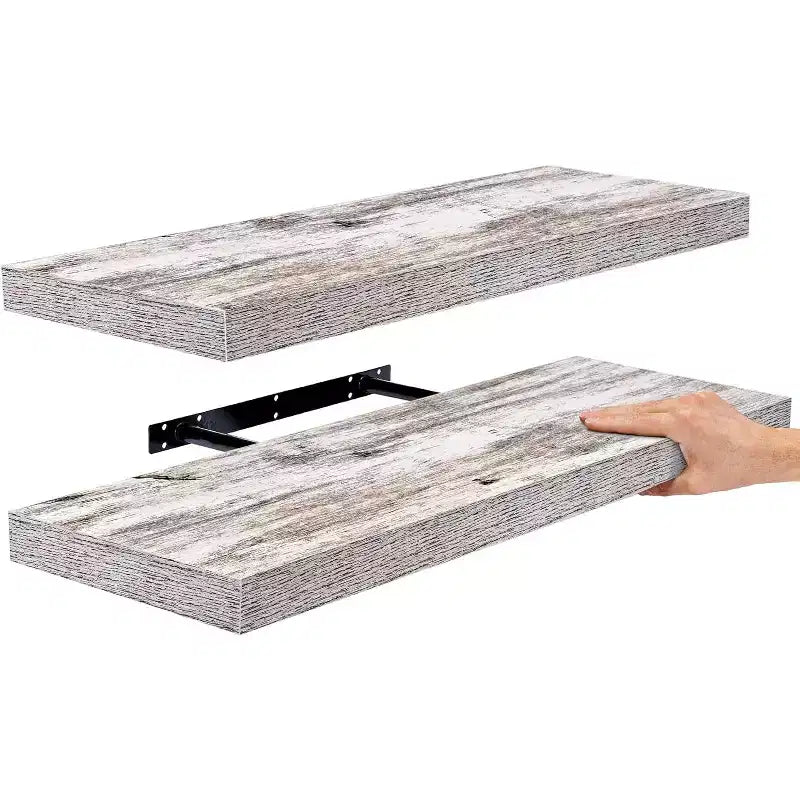 Paquete de 2 estantes de pared flotantes Sorbus (24x9) para dormitorio, decoración, cocina, sala de estar, para trofeos, marcos, estantería