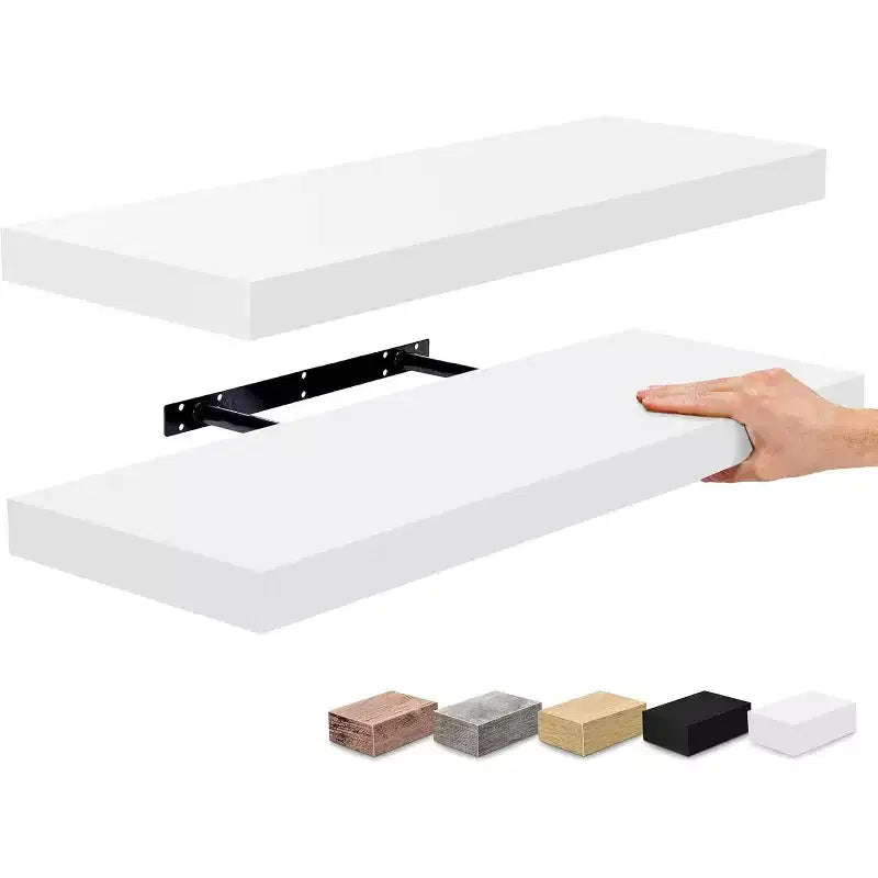 Paquete de 2 estantes de pared flotantes Sorbus (24x9) para dormitorio, decoración, cocina, sala de estar, para trofeos, marcos, estantería
