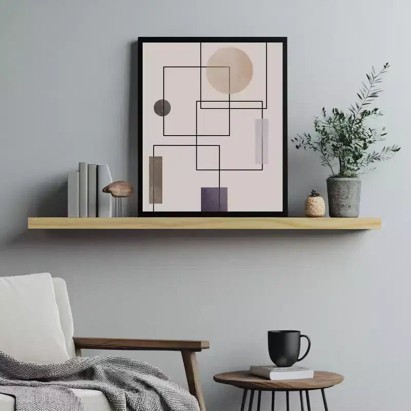Sorbus Paquete de 2 estantes flotantes de madera maciza de 35" - Para decoración de baño, libros, dormitorio y sala de estar