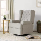 Sillón reclinable y giratorio electrónico Harbour Namesake con puerto USB - Tejido ecológico de alto rendimiento color crema