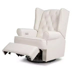 Sillón reclinable y giratorio electrónico Harbour Namesake con puerto USB - Tejido ecológico de alto rendimiento color crema