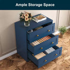 Mesita de Noche con 3 Cajones, Amplia Mesita Auxiliar con Perillas Redondas Doradas, Mesa Auxiliar Moderna de Madera, Cómoda Decorativa para Dormitorio