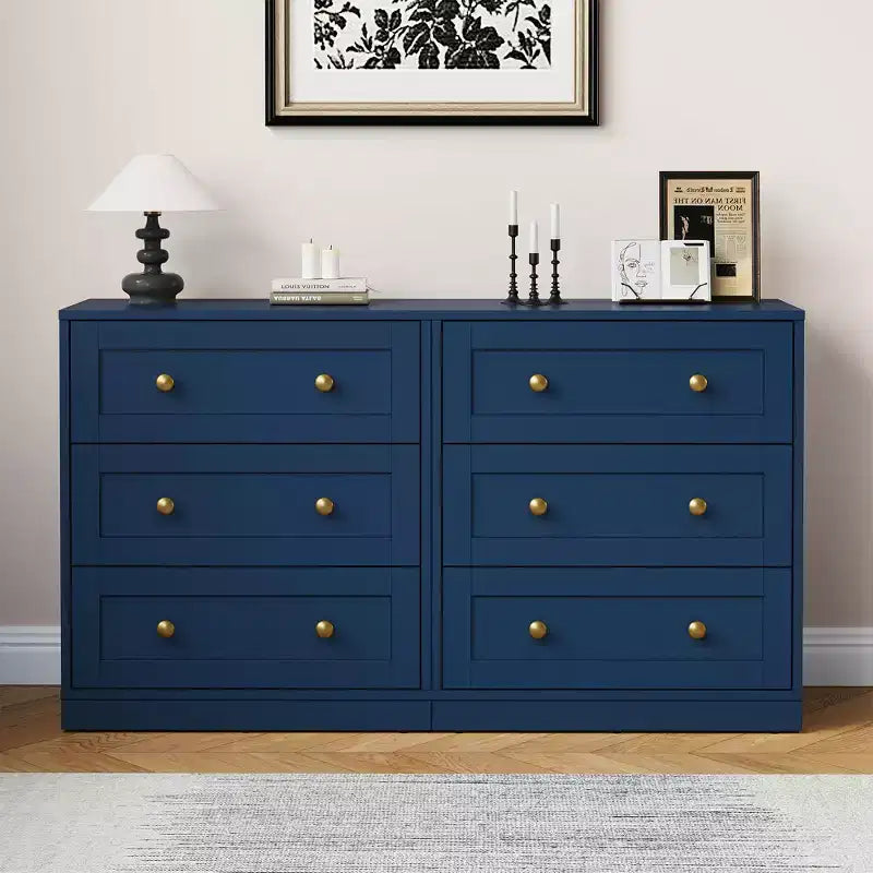Mesita de Noche con 3 Cajones, Amplia Mesita Auxiliar con Perillas Redondas Doradas, Mesa Auxiliar Moderna de Madera, Cómoda Decorativa para Dormitorio