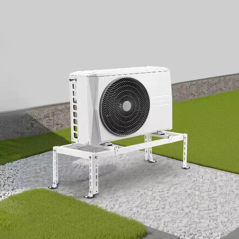 VEVOR Soporte de Suelo para Mini Split, Soporte Ajustable Antivibración para Mini Split de 9000-24000 BTU, Aire Acondicionado sin Ductos, Bomba de Calor, Blanco