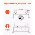 VEVOR Soporte de Suelo para Mini Split, Soporte Ajustable Antivibración para Mini Split de 9000-24000 BTU, Aire Acondicionado sin Ductos, Bomba de Calor, Blanco