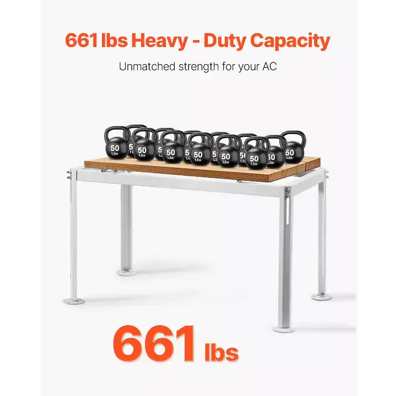 Soporte de suelo para mini split, soporte ajustable antivibración para mini split de 9000-36000 BTU, bomba de calor de aire acondicionado sin conductos, blanco