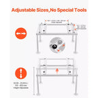 Soporte de suelo para mini split, soporte ajustable antivibración para mini split de 9000-36000 BTU, bomba de calor de aire acondicionado sin conductos, blanco
