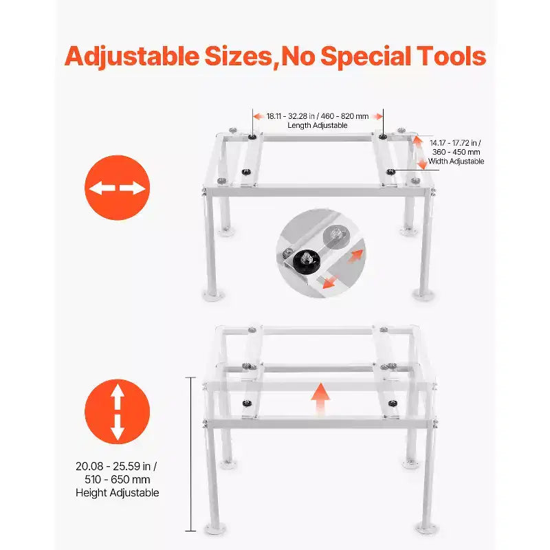 Soporte de suelo para mini split, soporte ajustable antivibración para mini split de 9000-36000 BTU, bomba de calor de aire acondicionado sin conductos, blanco