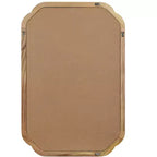 Espejo decorativo con marco de madera maciza de 24 x 36 con esquinas redondeadas, espejo de pared moderno estilo rústico para dormitorio, baño, sala de estar o recibidor, natural