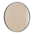 HomeRoots 20 Black Metal Round Framed Bathroom Vanity Mirror