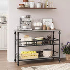 Mesa consola de 43'' con almacenamiento, mesa de entrada rústica tipo granja delgada, mesa de sofá de pasillo moderna de madera y metal con estante, mesa de entrada estrecha para sofá