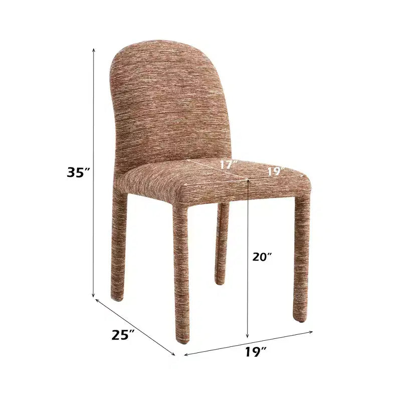 GDFStudio Sillas de Comedor Tapizadas en Chenilla de Metal Voll Moderno (Set de 2)