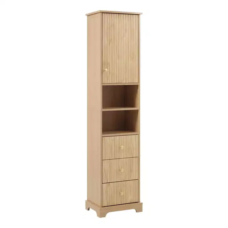 Mueble de baño alto Clihome de 67.7, estilo tradicional americano, con estante ajustable, diseño que ahorra espacio