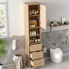 Mueble de baño alto Clihome de 67.7, estilo tradicional americano, con estante ajustable, diseño que ahorra espacio