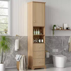 Mueble de baño alto Clihome de 67.7, estilo tradicional americano, con estante ajustable, diseño que ahorra espacio