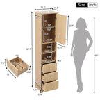 Mueble de baño alto Clihome de 67.7, estilo tradicional americano, con estante ajustable, diseño que ahorra espacio