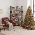 Homy Casa 5-Tier Corner Bookshelf with Metal Frame, Space-Saving Storage Rack for Living Room or Office
