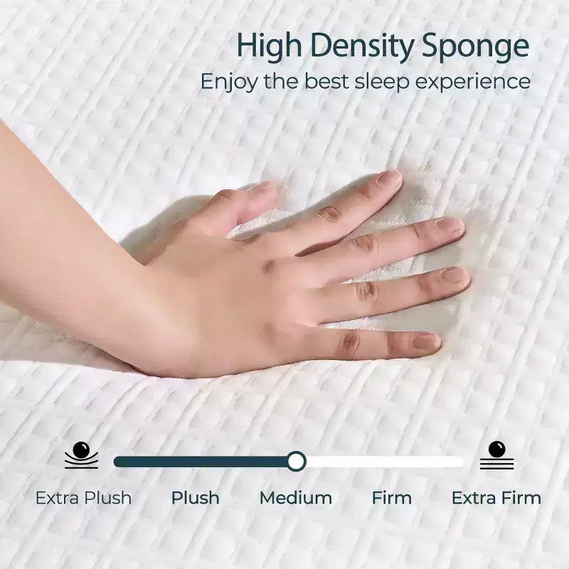 Colchón Greenstell, colchón de espuma viscoelástica con gel refrescante, carbón de bambú de 2 capas y espuma de apoyo para un sueño confortable