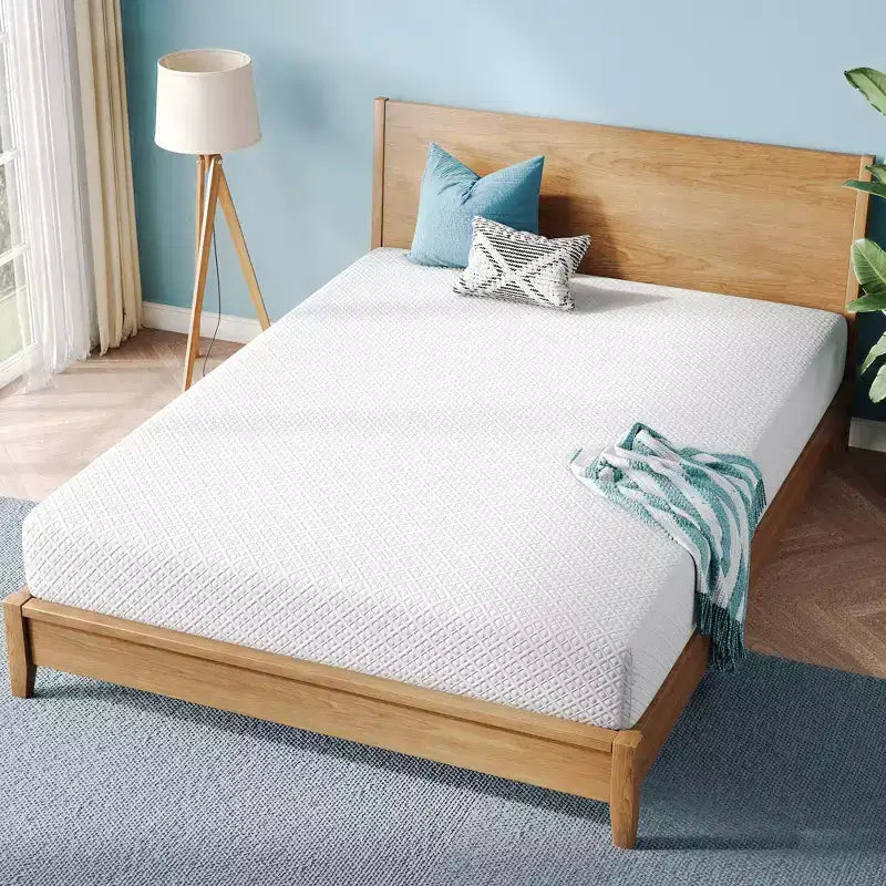 Colchón Greenstell, colchón de espuma viscoelástica con gel refrescante, carbón de bambú de 2 capas y espuma de apoyo para un sueño confortable