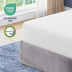 Colchón Greenstell, colchón de espuma viscoelástica con gel refrescante, carbón de bambú de 2 capas y espuma de apoyo para un sueño confortable