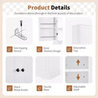 GDFStudio Josh Armario de Baño con Múltiples Compartimentos de Almacenamiento, Cesto de Ropa Inclinable y Estante Ajustable