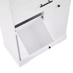 GDFStudio Josh Armario de Baño con Múltiples Compartimentos de Almacenamiento, Cesto de Ropa Inclinable y Estante Ajustable