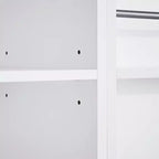 GDFStudio Josh Armario de Baño con Múltiples Compartimentos de Almacenamiento, Cesto de Ropa Inclinable y Estante Ajustable