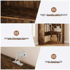 Estantería de esquina estilo rústico, estantería alta en forma de L de 182 cm, estantería esquinera, estantes de almacenamiento y exhibición de madera de estilo industrial moderno